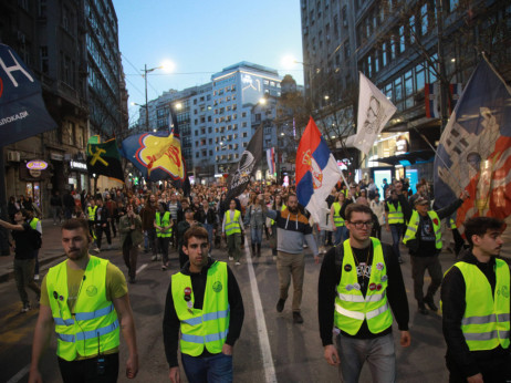 Osmomartovski marš i skup studenata 'Rame uz rame' u Beogradu, blokada policije, protesti širom Srbije