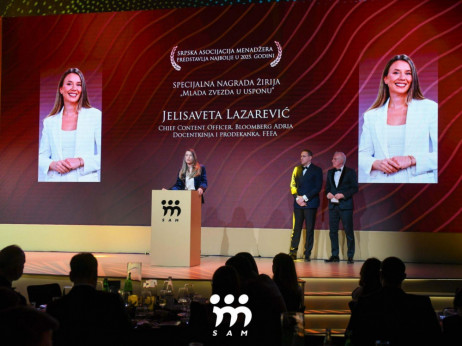 Specijalna nagrada SAM-a "Mlada zvezda u usponu" dodeljena Jelisaveti Lazarević, direktorki sadržaja Bloomberg Adrije